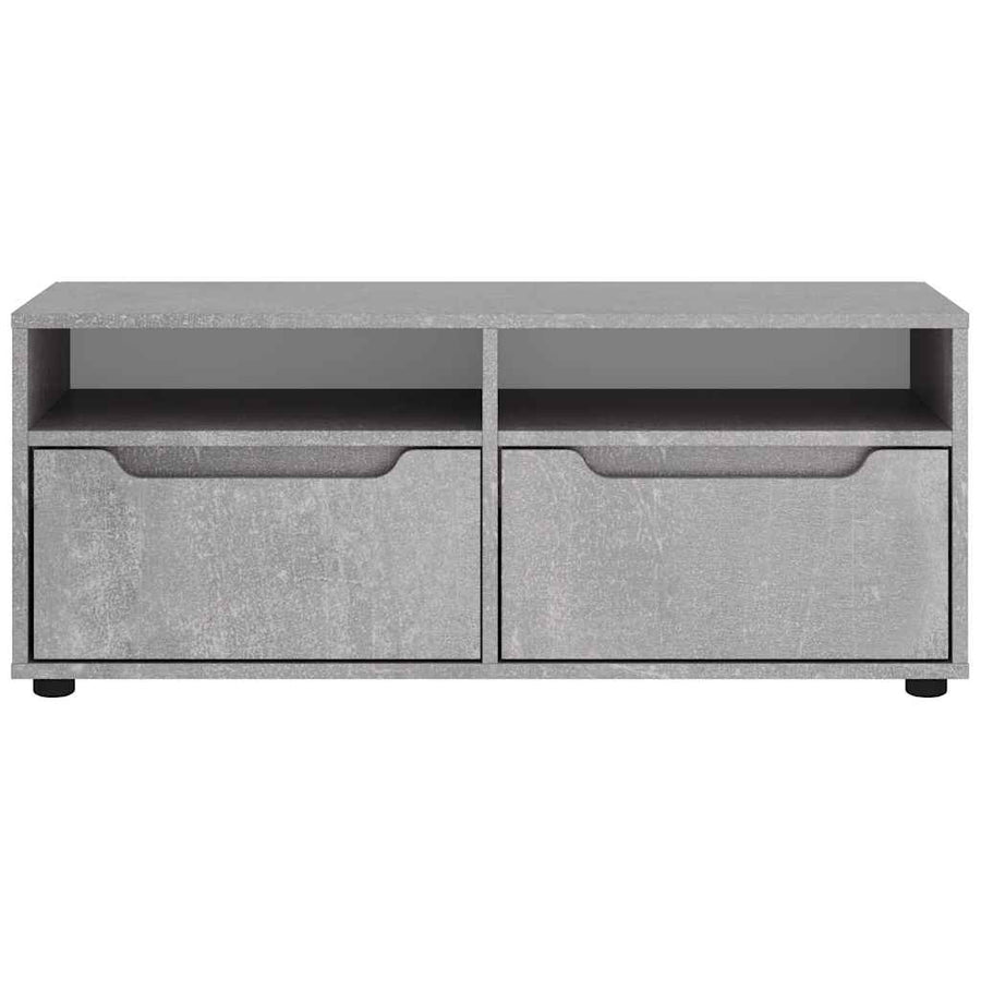 Tv-meubel VISNES 100x40x38 cm bewerkt hout betongrijs