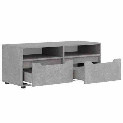 Tv-meubel VISNES 100x40x38 cm bewerkt hout betongrijs