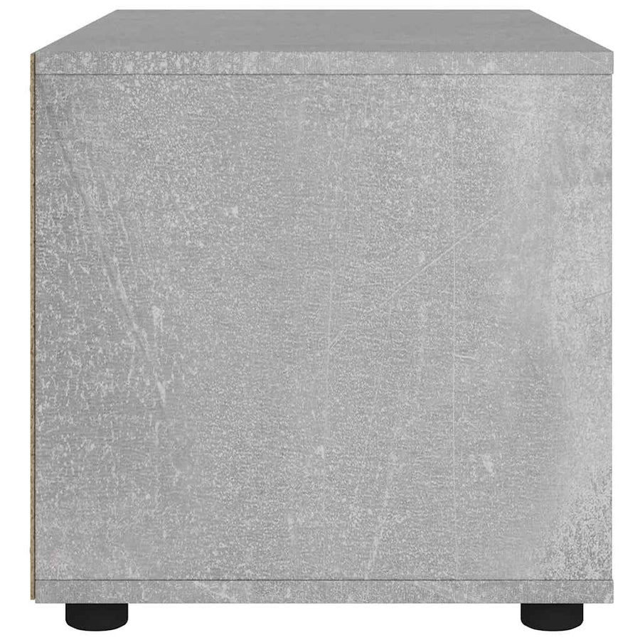 Tv-meubel VISNES 100x40x38 cm bewerkt hout betongrijs