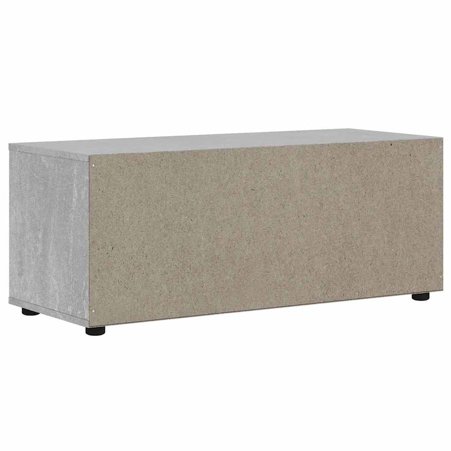 Tv-meubel VISNES 100x40x38 cm bewerkt hout betongrijs