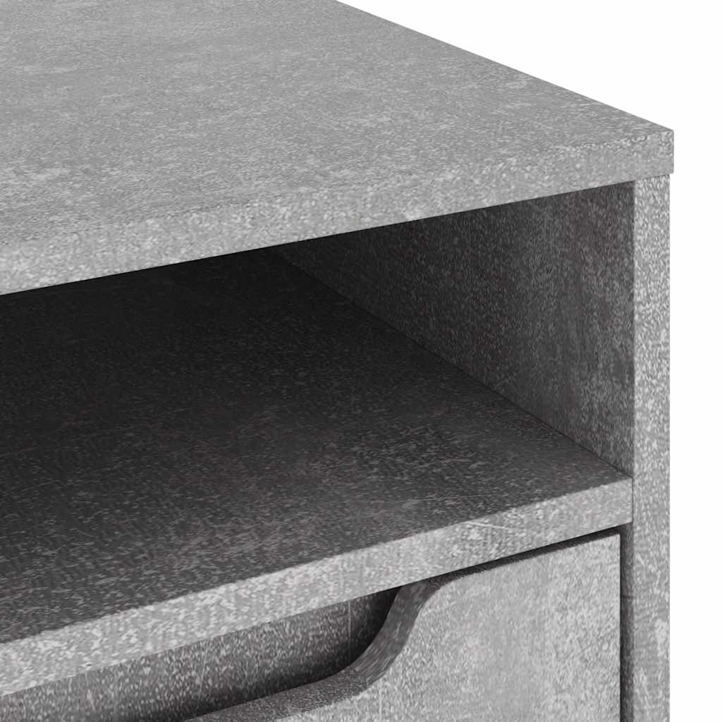 Tv-meubel VISNES 100x40x38 cm bewerkt hout betongrijs