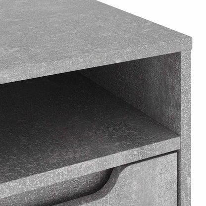 Tv-meubel VISNES 100x40x38 cm bewerkt hout betongrijs
