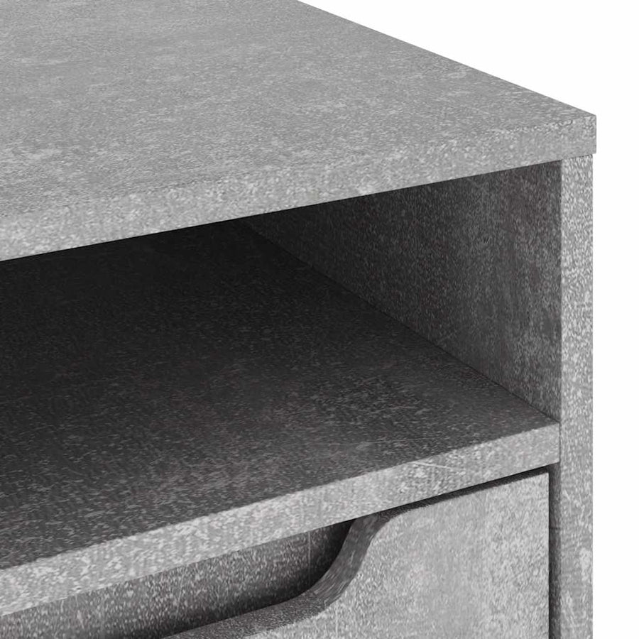 Tv-meubel VISNES 100x40x38 cm bewerkt hout betongrijs