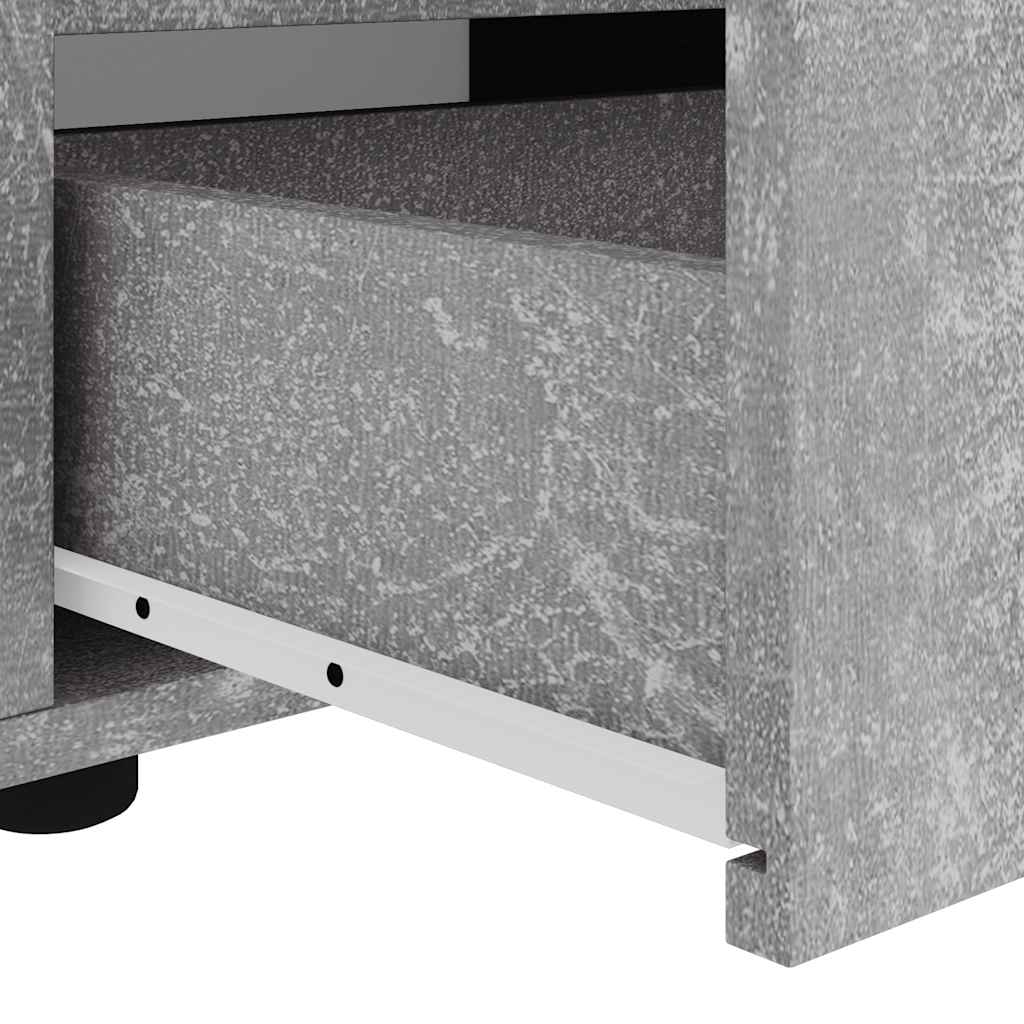 Tv-meubel VISNES 100x40x38 cm bewerkt hout betongrijs