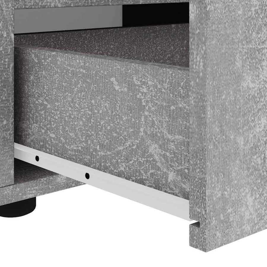 Tv-meubel VISNES 100x40x38 cm bewerkt hout betongrijs