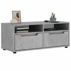 Tv-meubel 100x40x38 cm bewerkt hout betongrijs