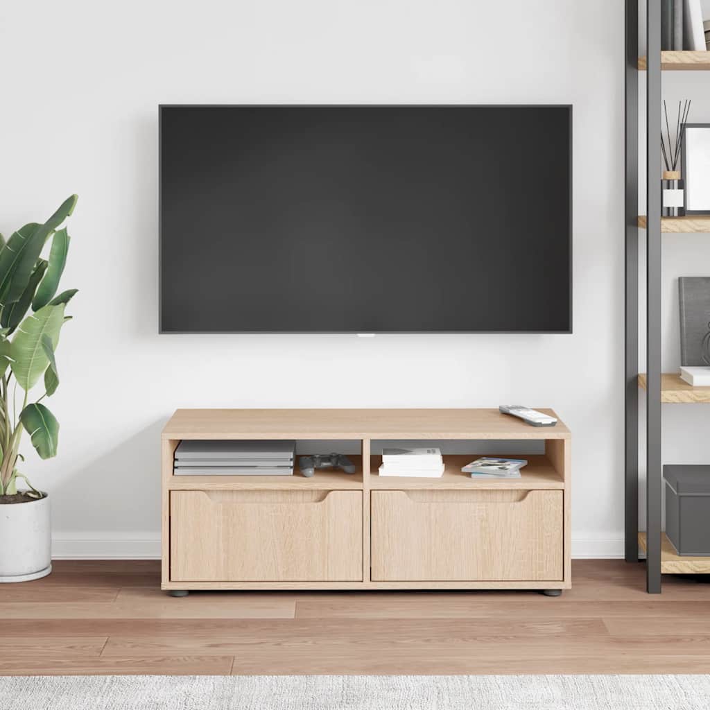 Tv-meubel VISNES 100x40x38 cm bewerkt hout sonoma eikenkleurig