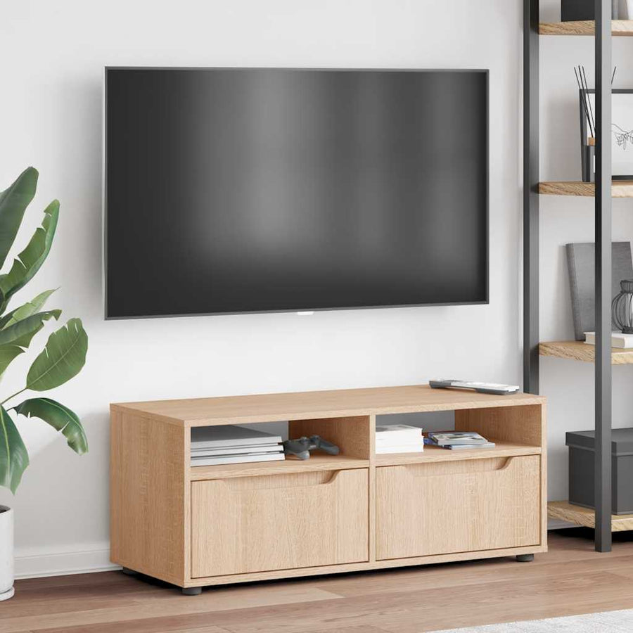 Tv-meubel VISNES 100x40x38 cm bewerkt hout sonoma eikenkleurig