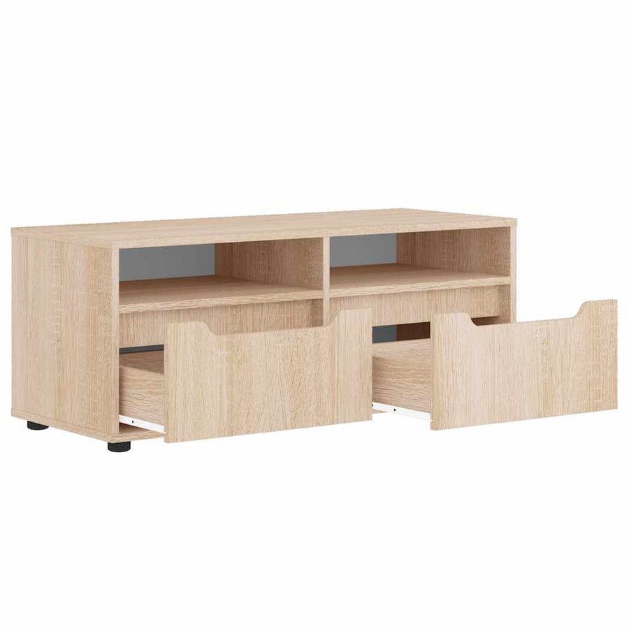 Tv-meubel VISNES 100x40x38 cm bewerkt hout sonoma eikenkleurig