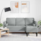 Sofa with cushion Light grey Polyester