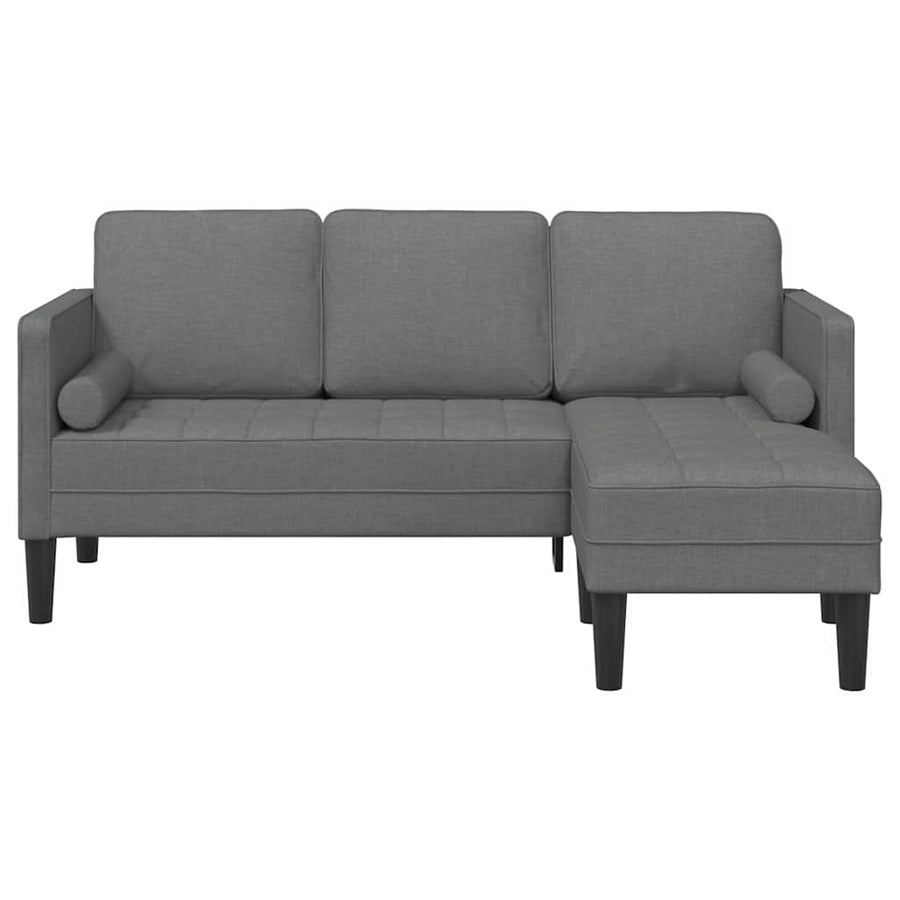 Bankstel met kussen Donkergrijs Polyester