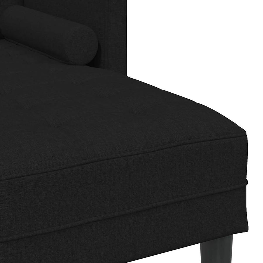 Bankstel met kussen Zwart Polyester