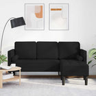 Sofa with cushion Black Polyester