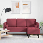 Sofa with cushion Wine Red Polyester