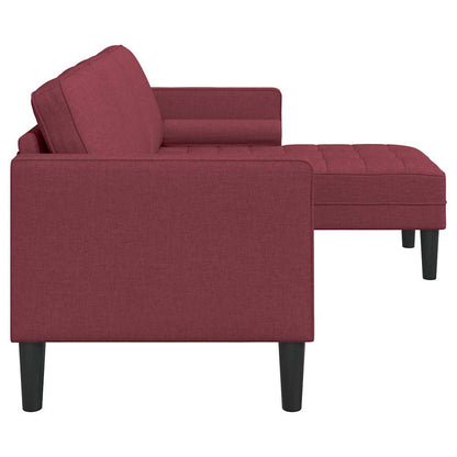 Bankstel met kussen Wijnrood Polyester