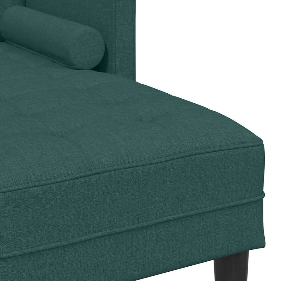Bankstel met kussen Donkergroen Polyester