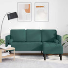 Bankstel 173x131x67 cm donkergroen polyester