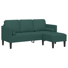 Bankstel met kussen Donkergroen Polyester