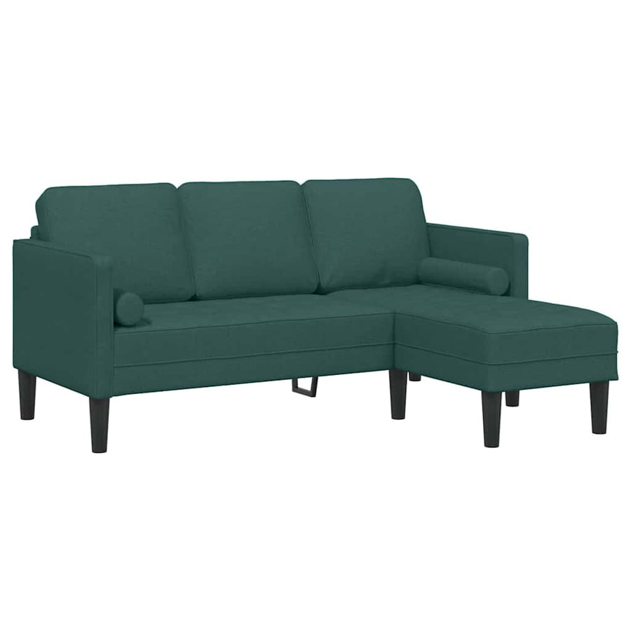 Bankstel met kussen Donkergroen Polyester
