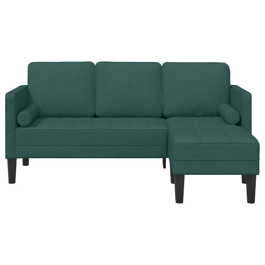 Bankstel met kussen Donkergroen Polyester