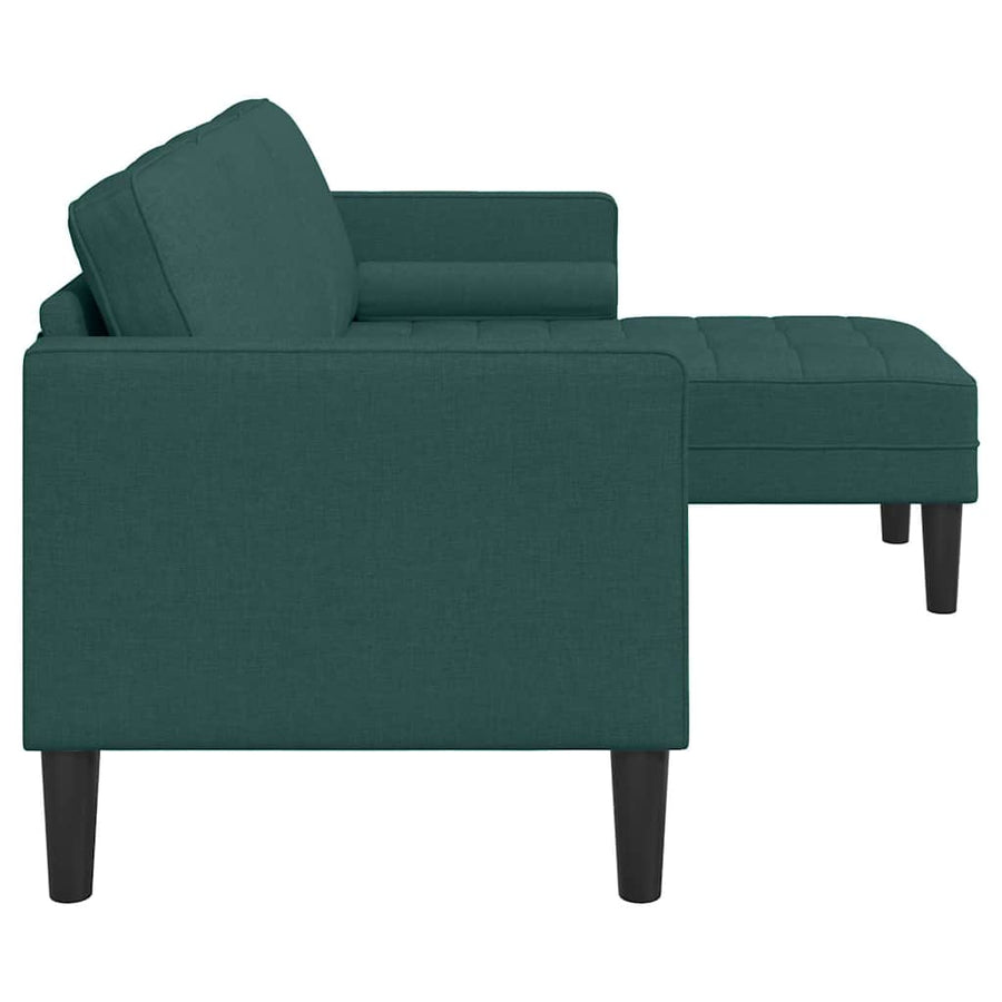 Bankstel met kussen Donkergroen Polyester