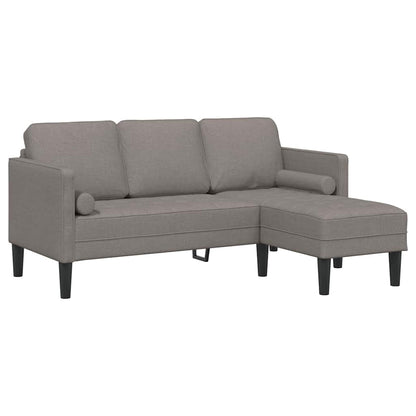 Bankstel met kussen Taupe Polyester