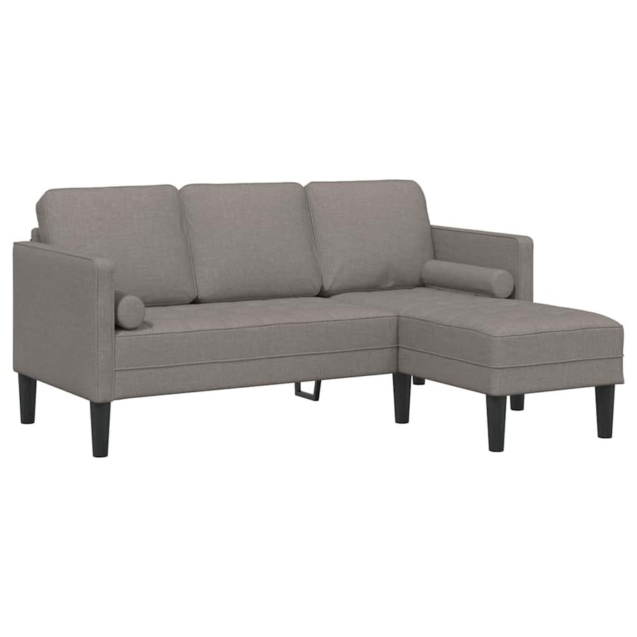 Bankstel met kussen Taupe Polyester