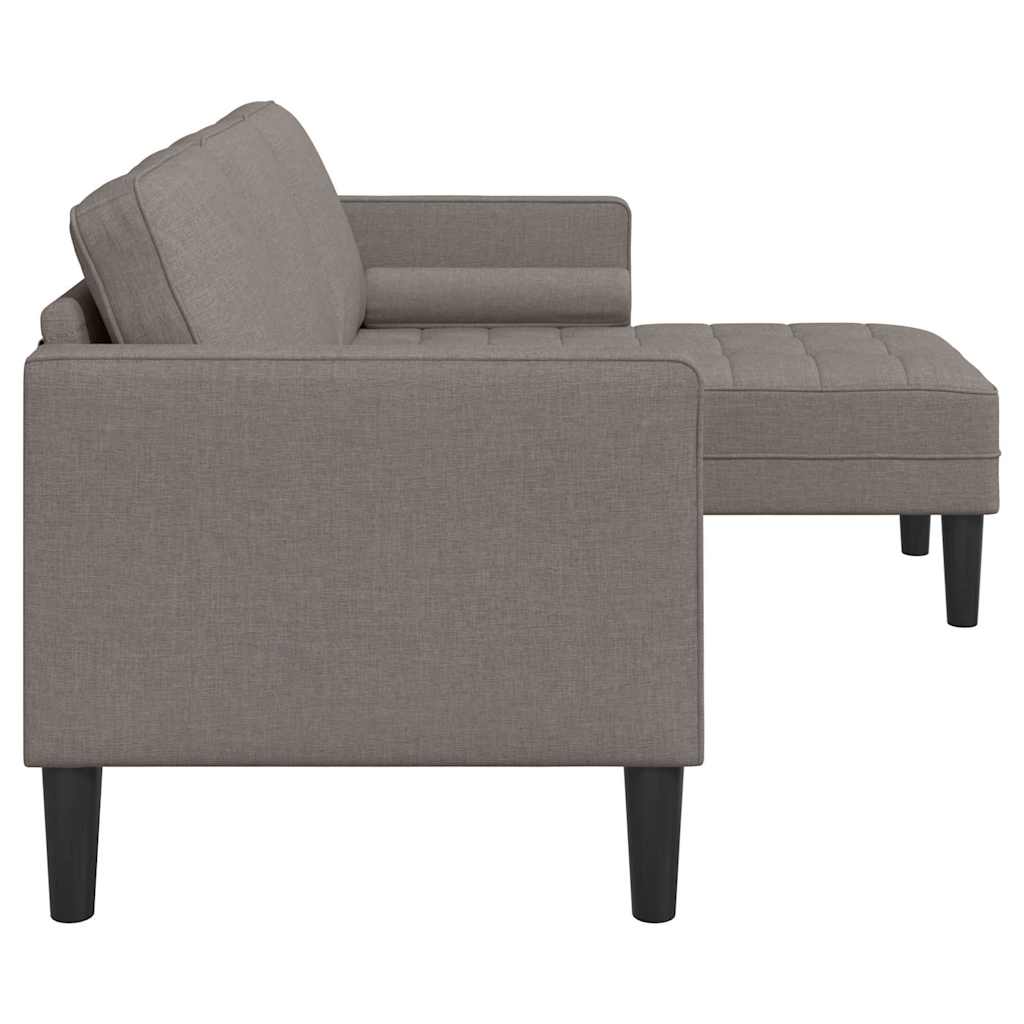 Bankstel met kussen Taupe Polyester