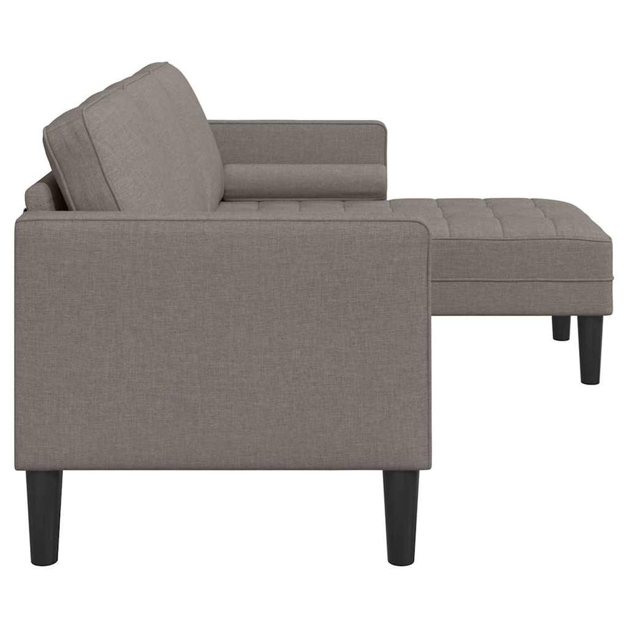 Bankstel met kussen Taupe Polyester