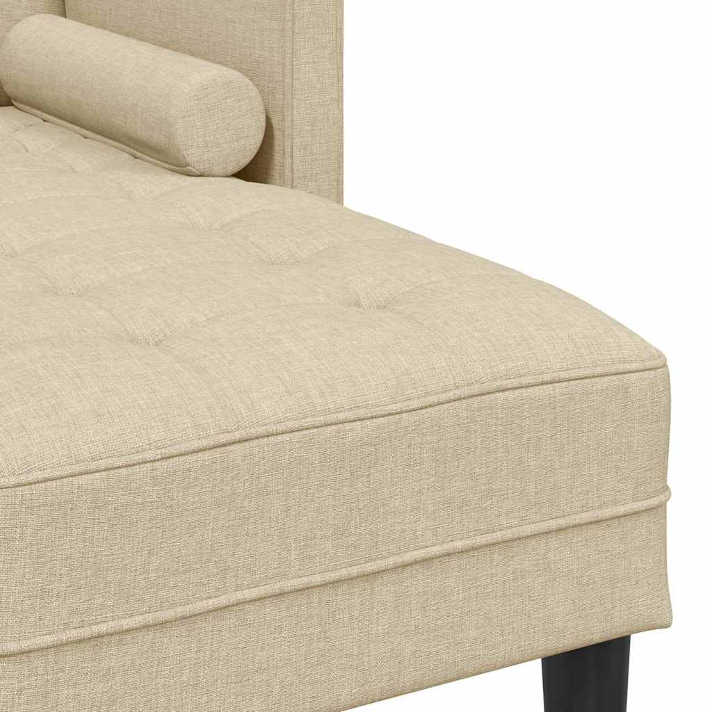 Bankstel met kussen Crème Polyester