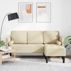 Sofa with cushion Cream Polyester