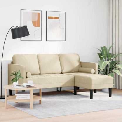 Bankstel met kussen Crème Polyester