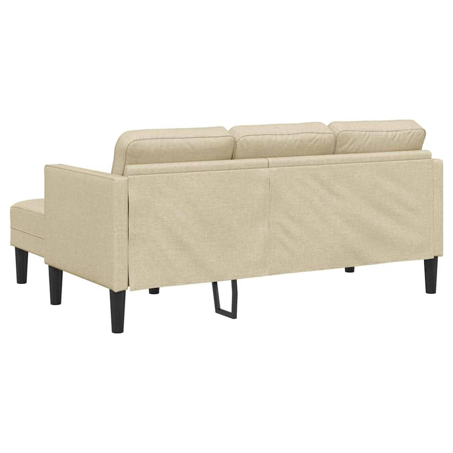 Bankstel met kussen Crème Polyester