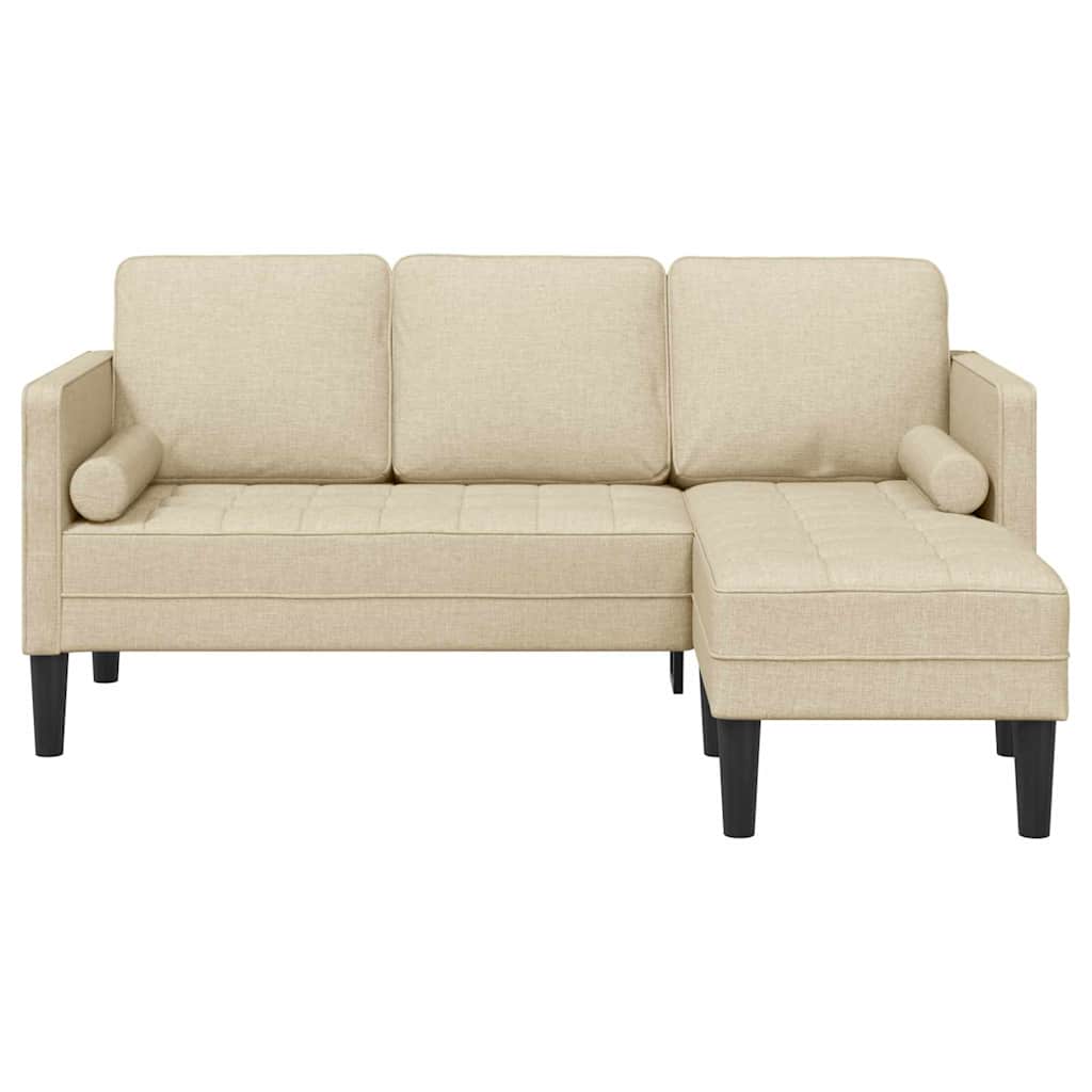 Bankstel met kussen Crème Polyester