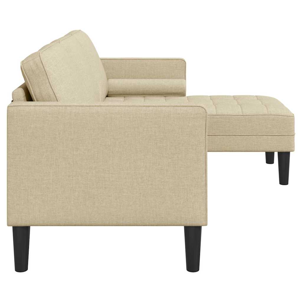 Bankstel met kussen Crème Polyester