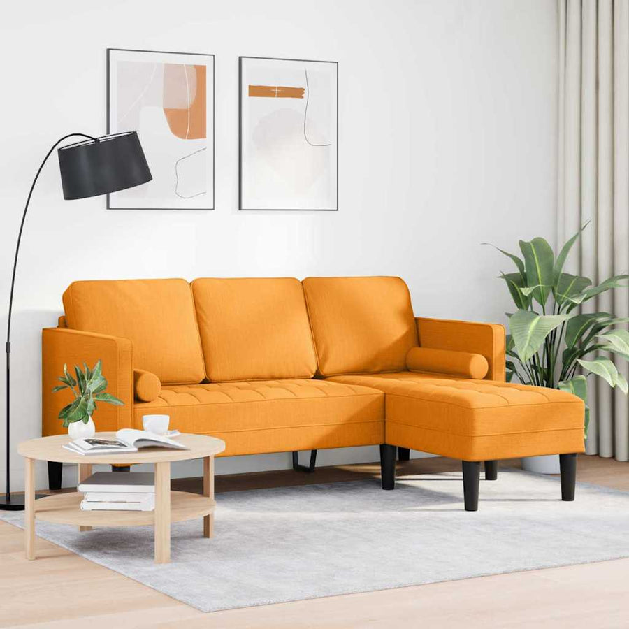Bankstel Donkergeel 173 x 131 x 67 cm Stof