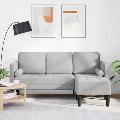 Bankstel met kussen Wolkengrijs Polyester