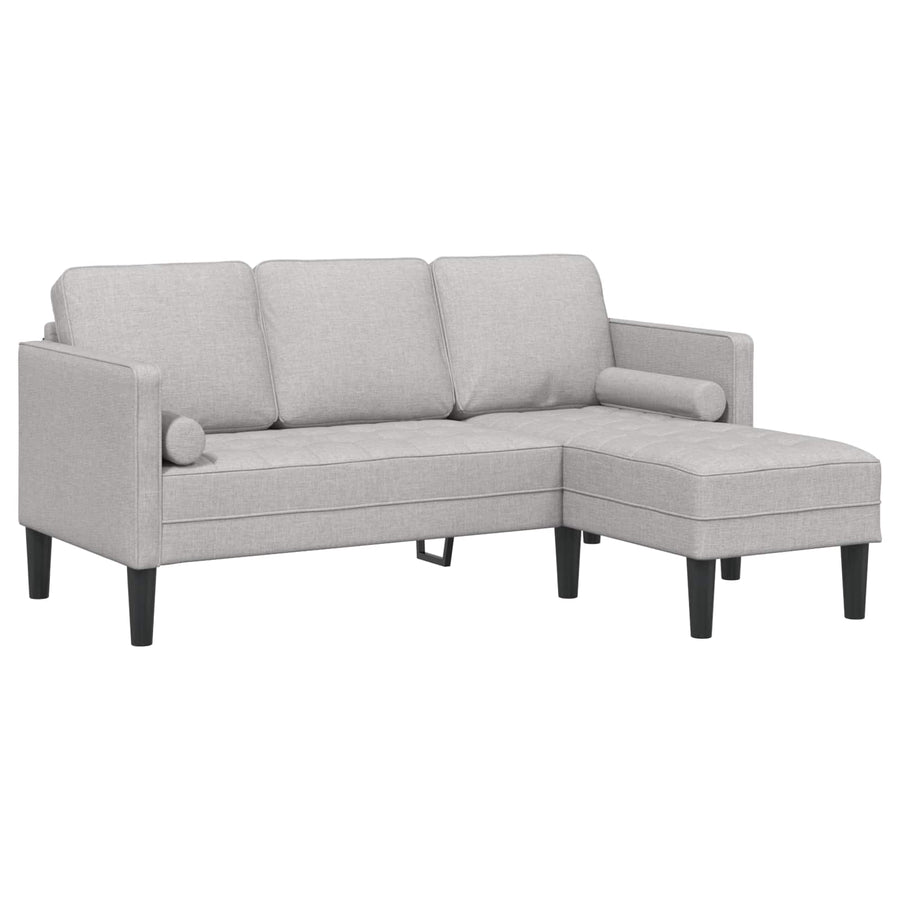 Bankstel met kussen Wolkengrijs Polyester