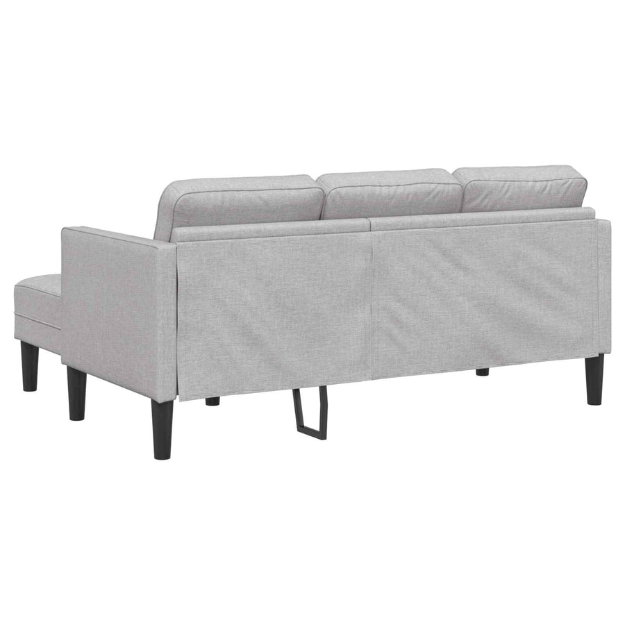 Bankstel met kussen Wolkengrijs Polyester