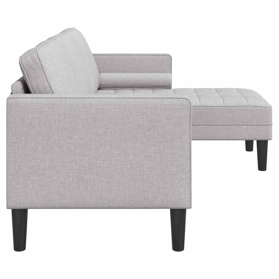 Bankstel met kussen Wolkengrijs Polyester