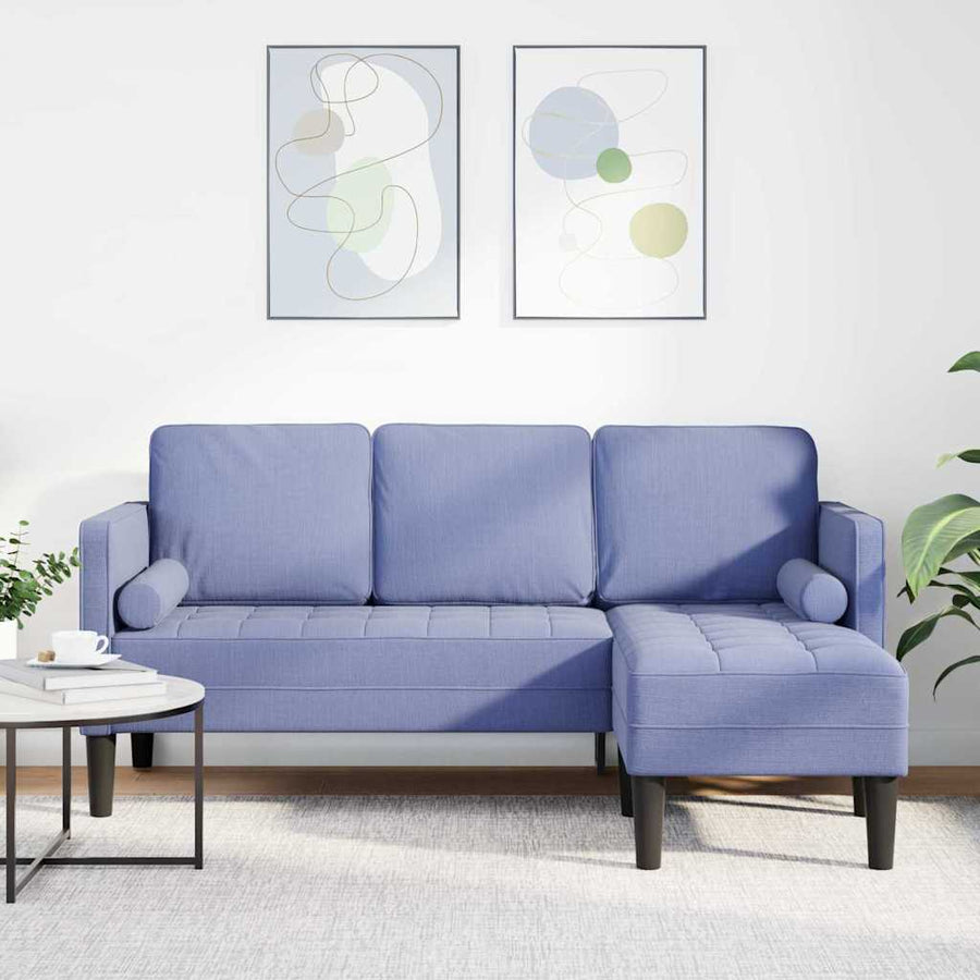 Bankstel met kussen Jeans Blauw 173 x 131 x 67 cm Polyester