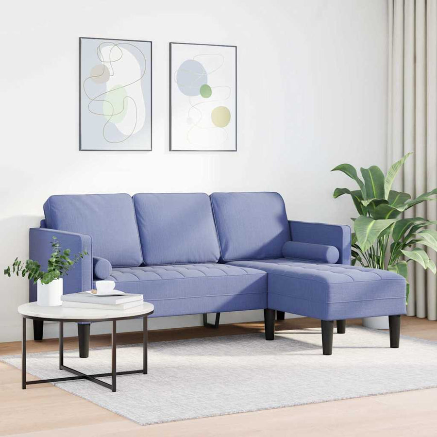Bankstel met kussen Jeans Blauw 173 x 131 x 67 cm Polyester