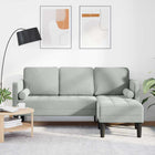 Sofa with cushion Light grey Polyester