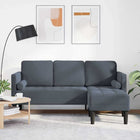 Sofa with Cushion Dark Grey Polyester