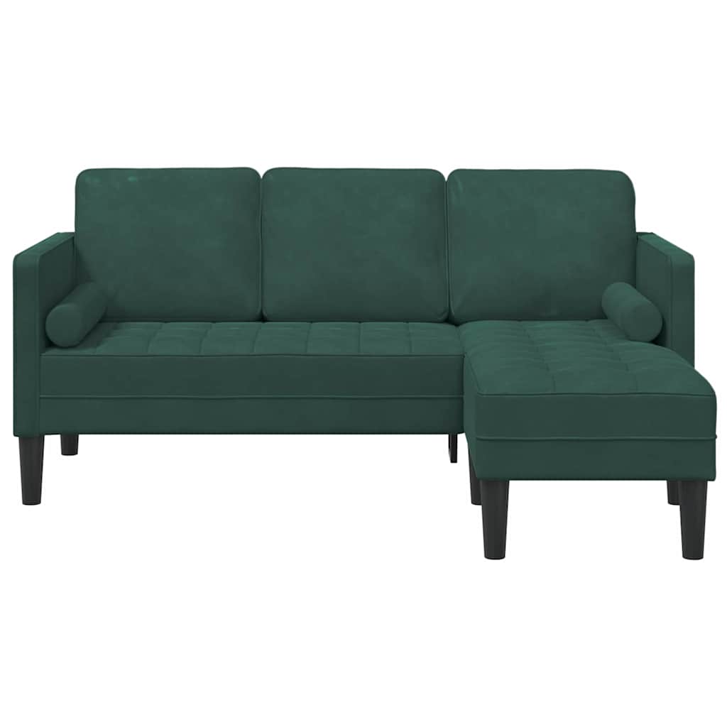 Bankstel met kussen Donkergroen Polyester