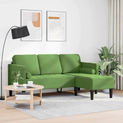 Bankstel met kussen Lichtgroen Polyester