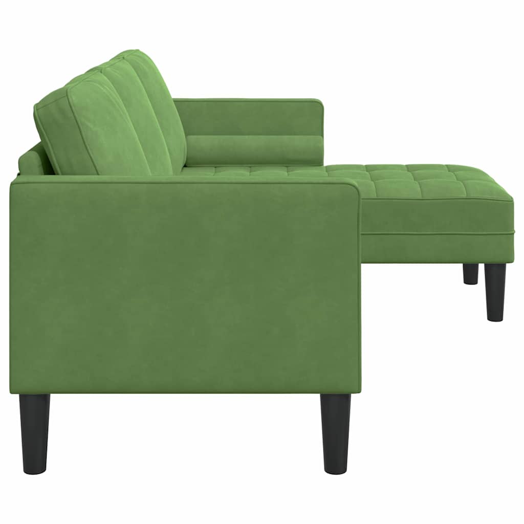 Bankstel met kussen Lichtgroen Polyester