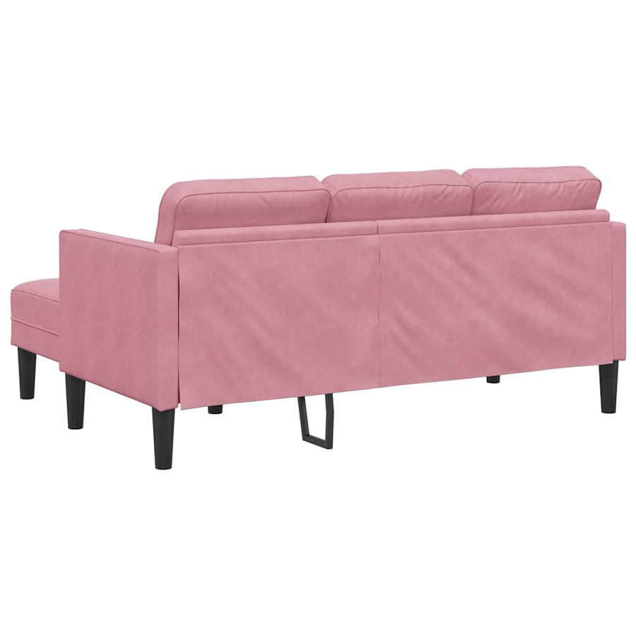 Bankstel Stofroze 173 x 131 x 67 cm Fluweel