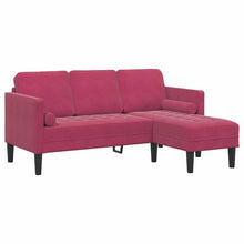 Bankstel met kussen Wijnrood Polyester