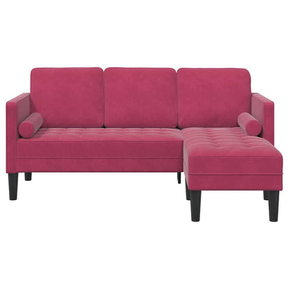 Bankstel met kussen Wijnrood Polyester